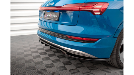 Splitter Audi e-tron Rear Central with Diffuser Gloss Black