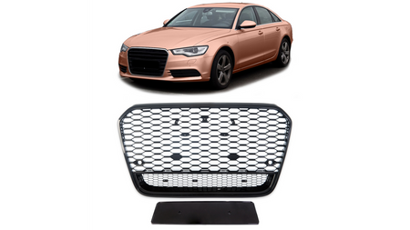 Grill Audi A6 C7 Gloss Black