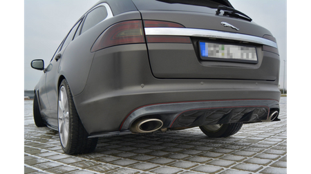 Splitter Jaguar XF (X250) I SPORTBRAKE S-PACK Tył Boczne Gloss Black