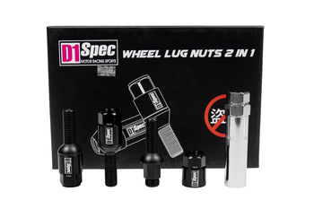 Racing bolts D1Spec Heptagon 2in1 M14x1,5 33mm Ball Black