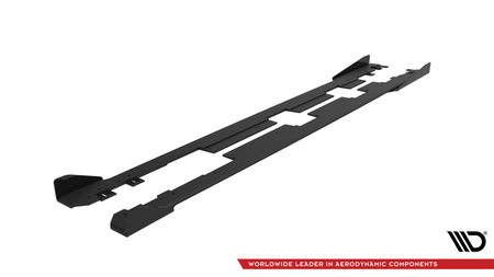 Diffuser Honda Civic X Side Skirts Street Pro Black-Red + Gloss Flaps