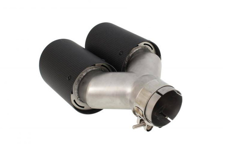 Exhaust Tip 101mmx2 enter 76mm Carbon Matte