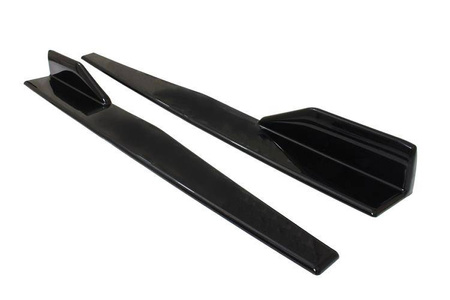 Universal Black Side Skirt Rocker Splitters Winglet Wings Canard Diffuser 75cm