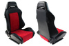 Racing seat R-LOOK PVC Black Red