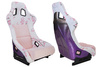 Racing seat SLIDE KS2 Premium Light Pink & Grafic Welur Gradient Glitter