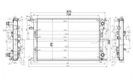 Sportowa Chłodnica Wody TurboWorks Audi A4 A5 B8 A6 C7 Q3 Q5