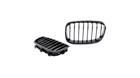 Grill BMW 1 F20 F21 Single Line Carbon Look