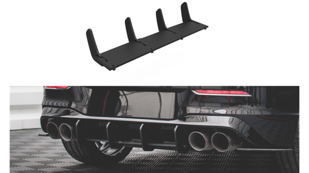 Diffuser Volkswagen Golf 8 R Rear Street Pro Black