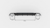 Diffuser Seat Leon Cupra I STII Facelift Rear Valance v.2 Gloss Black
