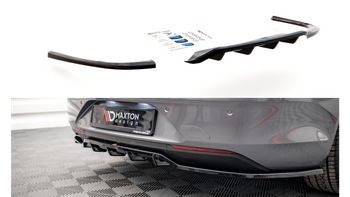 Splitter Opel Insignia II Tył Środkowy z Dyfuzorem Gloss Black