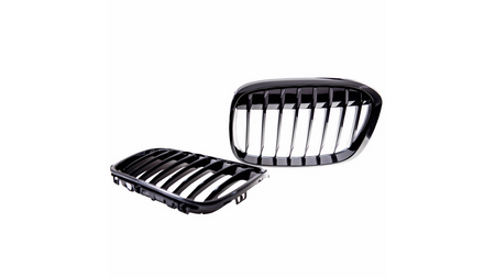 Grill BMW X1 F48 pojedyncze żeberka Gloss Black