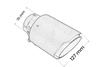 Exhaust Tip 127mm enter 70mm Carbon Gloss
