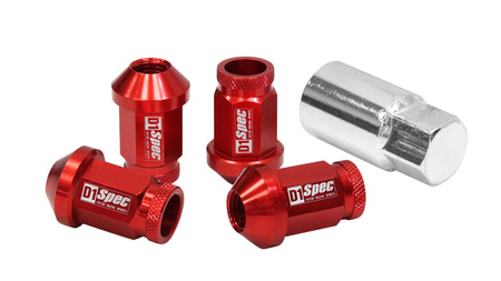 Wheel lug nuts D1Spec Replica 40mm M12x1,5 Red