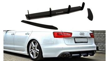 Diffuser Audi A6 C7 S-Line Rear + Rear Splitter Side exhaust 1x2