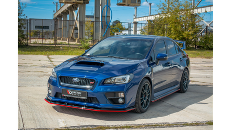 Splitter Subaru WRX STI Front v.4 Gloss Black + Red