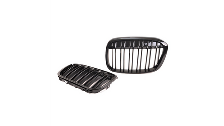 Grill BMW X1 F48 pojedyncze żeberka Gloss Black