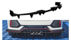 Diffuser Honda Civic X Type-R Rear Valance + Flaps Black-Red Racing Durability