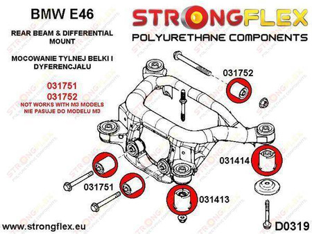 Rear differential rear mount bush E46