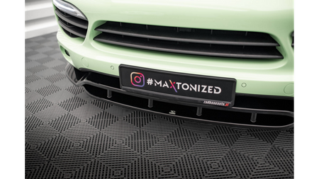 Splitter Porsche Cayenne II przód Gloss Black