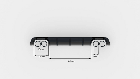 Diffuser BMW 5 E39 M-Pack Rear Valance Gloss Black