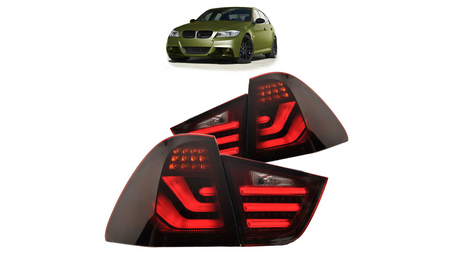 Lights BMW 3 E91 LED BAR Red Smoke Tył