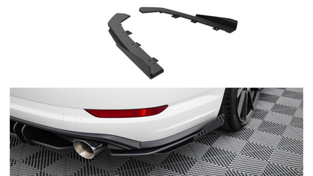 Splitter Volkswagen Jetta GLI Mk7 Rear Side Street Pro Black + Gloss Flaps