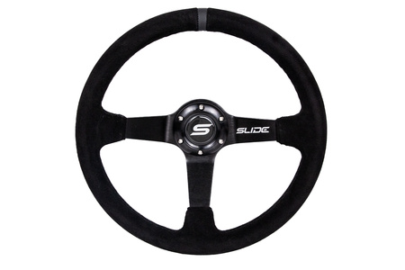 Steering wheel SLIDE 350mm offset:90mm Suede Black