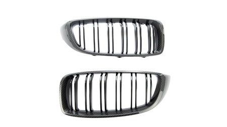 Grill BMW 4 F32 F82 F33 F83 F36 podwójne żeberka Carbon Look