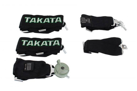 Racing seat belts 6p 3" Black Takata Replica