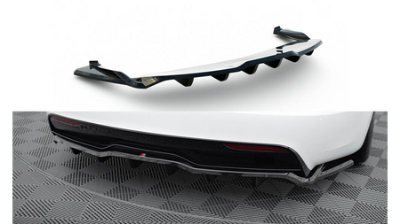 Splitter Tesla Model S Plaid I Facelift Rear Central with Diffuser v.2