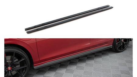 Diffuser Volkswagen Golf 8 GTI GTE GTI Clubsport R-Line Side Skirts v.1 Gloss Black