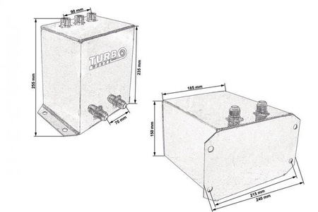 TurboWorks Additional fuel tank 5L with AN10 fittings