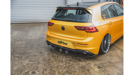 Diffuser Volkswagen Golf 8 Rear with exhaust R32 Look Gloss Black
