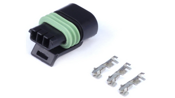 Plug and pins - Delphi flat coil connector 3 Pin Single Row.