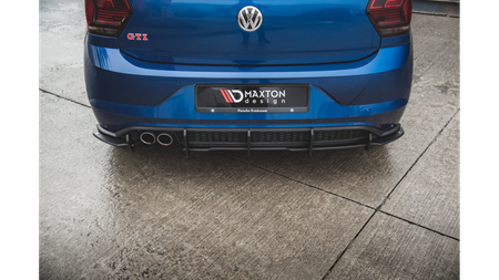 Diffuser Volkswagen Polo VI GTI Rear Valance + Flaps Black Racing Durability