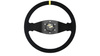 Steering wheel SLIDE 350mm offset:90mm Suede Yellow Strip