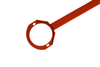 Front upper strut bar Mitsubishi Colt CA0 Red