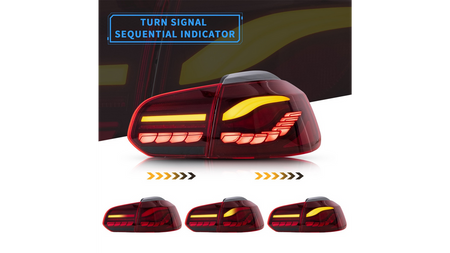 Lights Volkswagen Golf VI Rear Dynamic LED Red