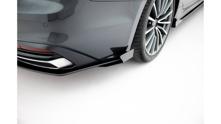 Dyfuzor Audi A5 F5 Facelift Tył Street Pro Black-Red + Gloss Flaps