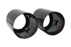 Exhaust Tip 74mmx2 enter 71mm Black Chrome