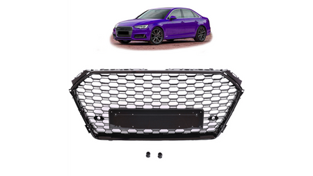 Grill Audi A4 B9 Gloss Black