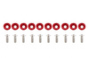 Decorative screws washers M6x1.0 15mm JDM Red