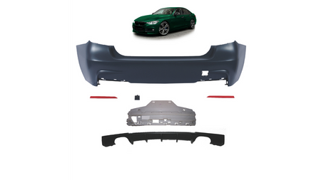Zderzak BMW 3 F30 Tył z dyfuzorem