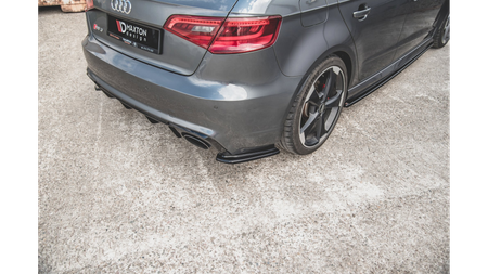 Splitter Audi RS3 8V Sportback Tył Boczne v.1 Gloss Black