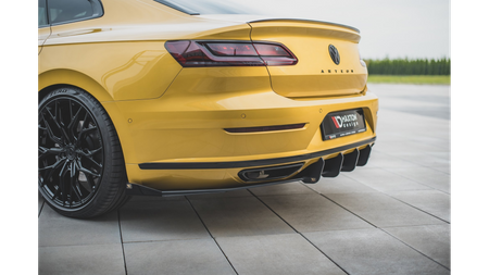 Diffuser Volkswagen Arteon R-Line Rear Valance + Flaps Black Racing Durability