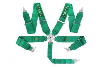 Racing seat belts 5p 3" Green Takata Replica