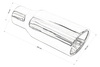Exhaust Tip 102mm enter 70mm Polished