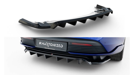 Splitter Porsche Taycan Turbo S Mk1 Rear Central with Diffuser