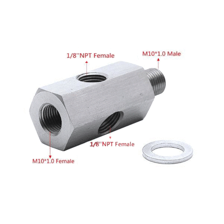 Oil pressure sensor adapter M10x1 for 1/8" NPT