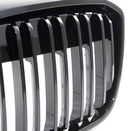 Grill BMW iX3 G08 podwójne żeberka Gloss Black